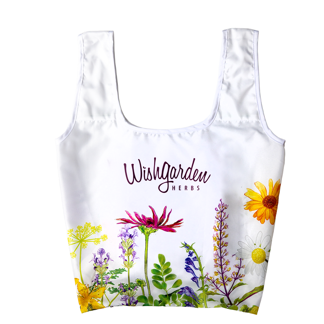 WishGarden Herbs Reusable ChicoBag - White