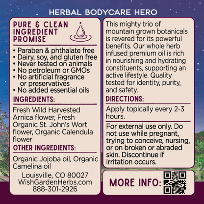 Restorative Oil - Arnica, St. John's Wort & Calendula 2oz Pump