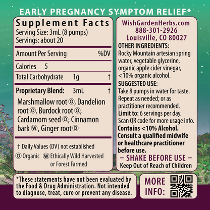 Morning Sickness Nausea Relief Ingredients & Supplement Facts