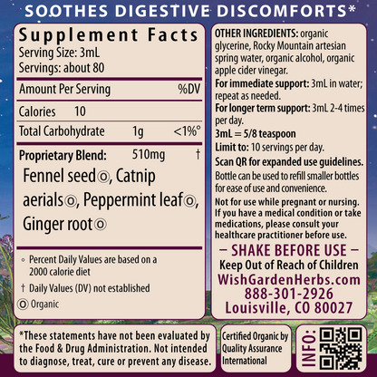 Digestive Rescue, GI Normalizer 8oz Bottle Supplement Facts and Suggested Use