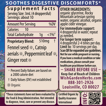 Digestive Rescue, GI Normalizer 1oz Dropper Supplement Facts and Suggested Use