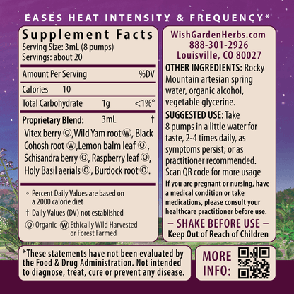 Hot Flash Tamer Daily Regulator Ingredients & Supplement Facts