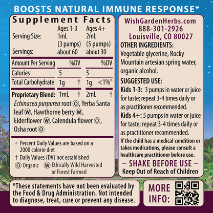 Kick-It Immune Activator For Kids Ingredients & Supplement Facts