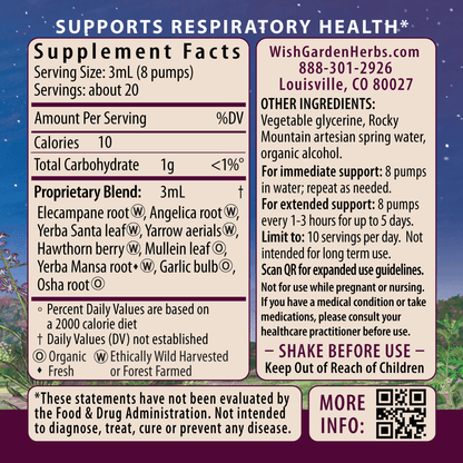 Deep Lung & Bronchial Support Ingredients & Supplement Facts