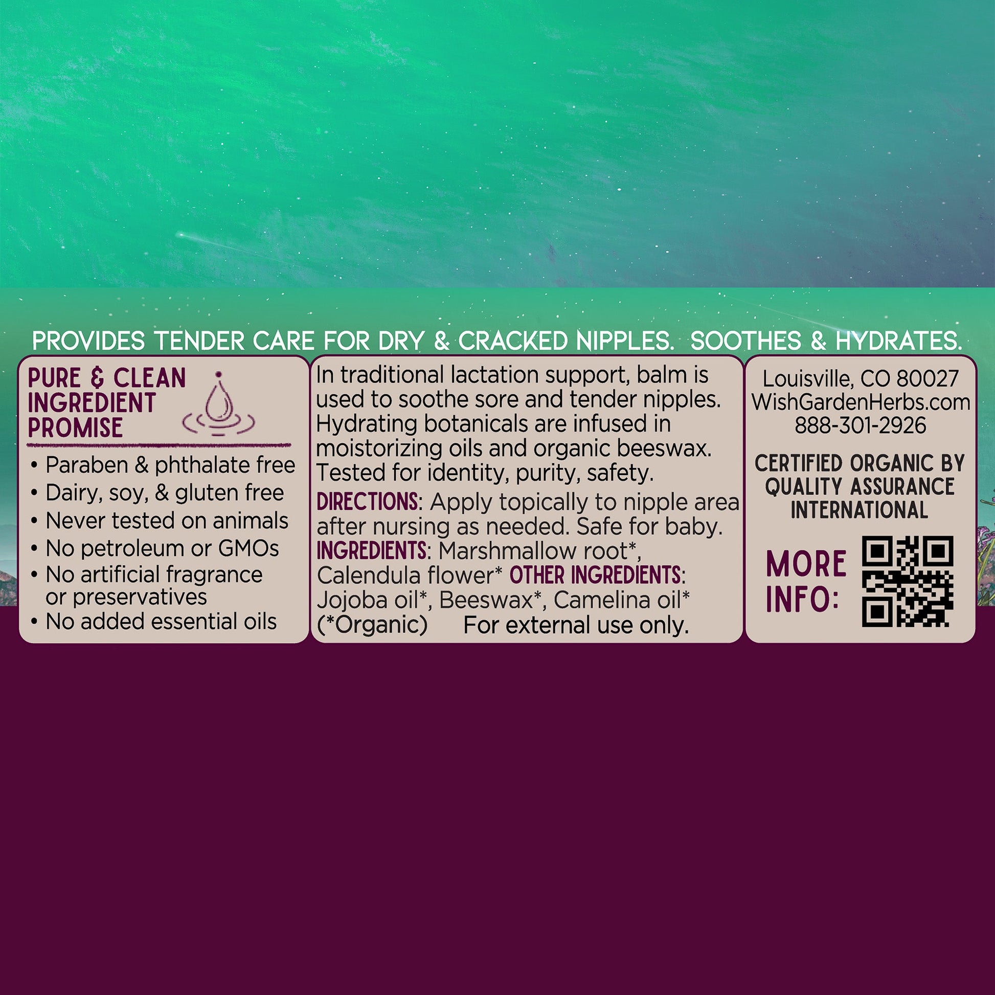 New Mother Nursing Balm Ingredients & Supplement Facts