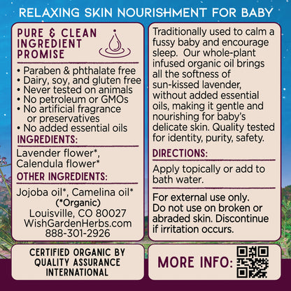 Oh Baby! Lavender Oil Ingredients & Supplement Facts