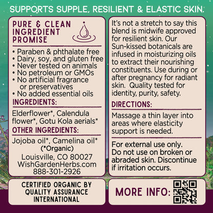 Pregnant Belly Skin Elasticity Oil Ingredients & Supplement Facts