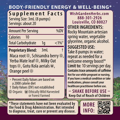 Rise & Energize Daily Energy Boost Ingredients & Supplement Facts