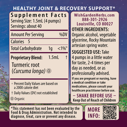 Turmeric Ingredients & Supplement Facts