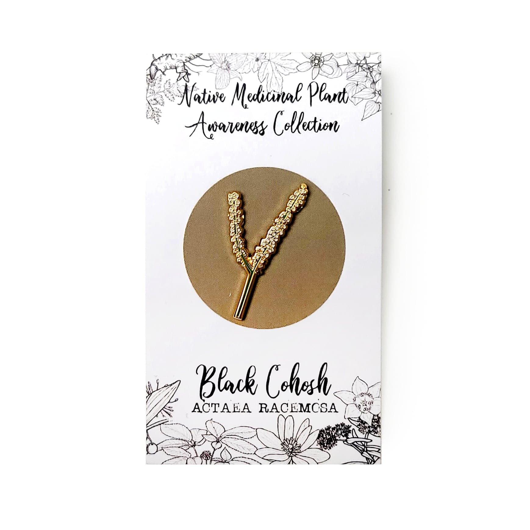 Black Cohosh Enamel Pin